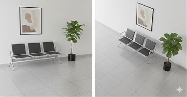 BANC DE SALLE D’ATTENTE SIMILI-CUIR (3 PLACES)