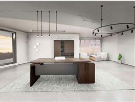 BUREAU DE DIRECTION AVEC RETOUR – BOIS MÉLAMINÉ